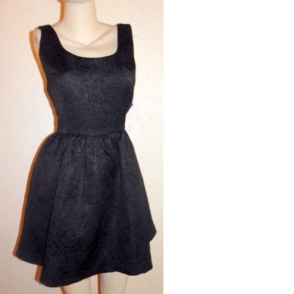 Princess Vera Wang Black Sparkle Mini Dress - Picture 6 of 6